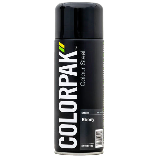 Colorpak Coloursteel Aerosol Spraypaint Ebony - LX2001 - Homewares, Outdoor, Phone Accessories, Cases, Speakers, Headphones + More -