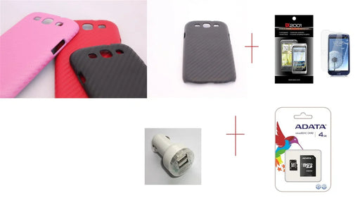 Samsung Galaxy S3 i9300 Carbon Case 4GB Charger - LX2001 - Homewares, Outdoor, Phone Accessories, Cases, Speakers, Headphones + More -