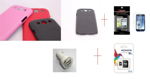 Samsung Galaxy S3 i9300 Carbon Case 8GB Charger - LX2001 - Homewares, Outdoor, Phone Accessories, Cases, Speakers, Headphones + More -