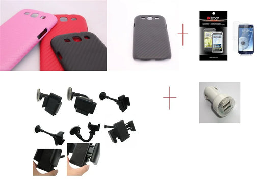 Samsung Galaxy S3 Carbon Case Car Charger Kit - LX2001 - Homewares, Outdoor, Phone Accessories, Cases, Speakers, Headphones + More -