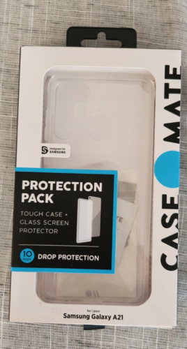 CaseMate Tough Case + Glass Screen Protector Samsung Galaxy A21 - Clear