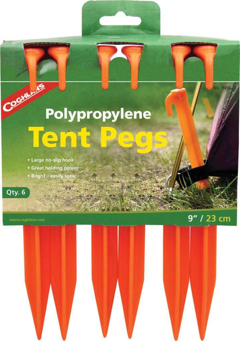 Coghlans 9" Polyprop Tent Pegs - 6pcs 9496 COG9496 - LX2001 - Homewares, Outdoor, Phone Accessories, Cases, Speakers, Headphones + More -