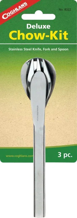 Coghlans Deluxe Chow Stainless Steel Kit - Knife / Fork / Spoon COG8322 - LX2001 - Homewares, Outdoor, Phone Accessories, Cases, Speakers, Headphones + More -
