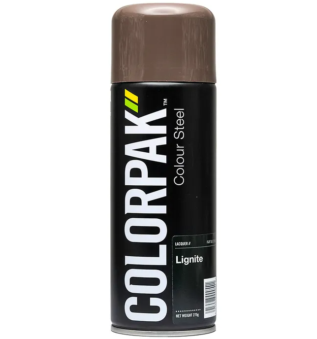 Colorpak Coloursteel Aerosol Spraypaint Can - Lignite CPS505-COLOURSTEEL