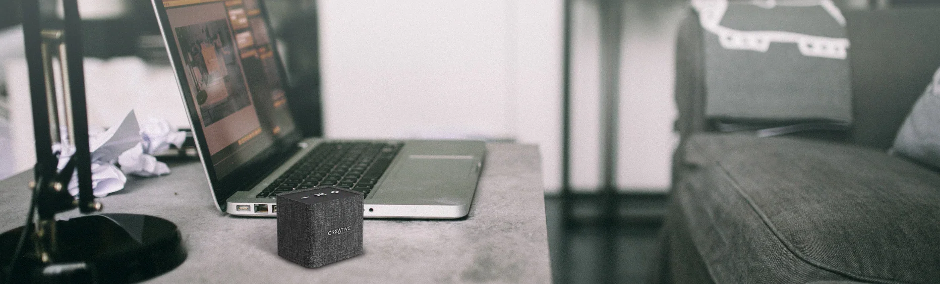 Creative Nuno Micro Designer Cloth Bluetooth Speaker - Grey 054651190993 - LX2001 - Homewares, Outdoor, Phone Accessories, Cases, Speakers, Headphones + More -