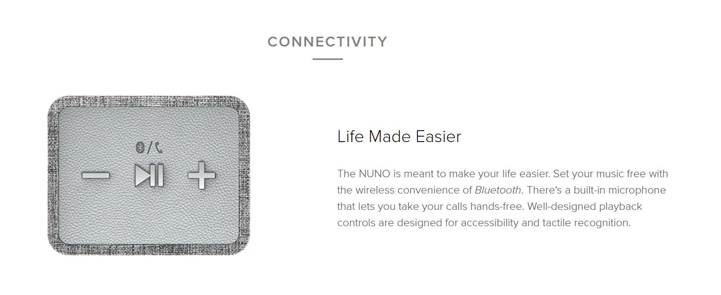 Creative Nuno Micro Designer Cloth Bluetooth Speaker - Black 054651190917 - LX2001 - Homewares, Outdoor, Phone Accessories, Cases, Speakers, Headphones + More -