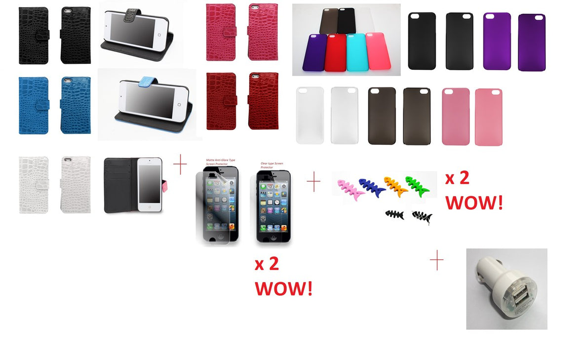 Iphone 5 Stand Leather Case Matte Case Charger