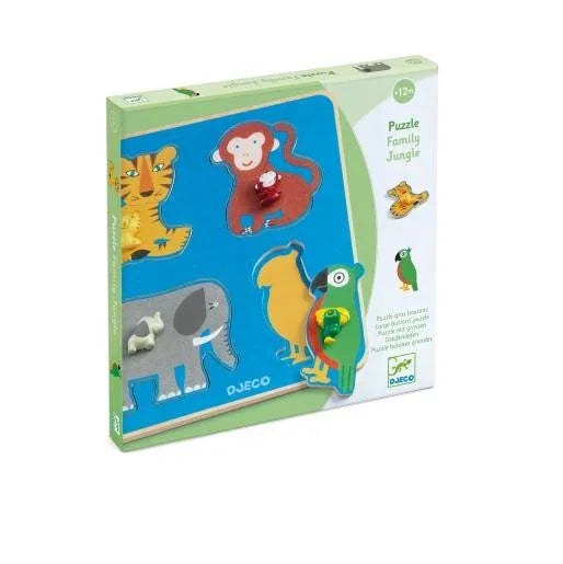Family Jungle Wooden Wood Puzzle - LX2001 - Homewares, Outdoor, Phone Accessories, Cases, Speakers, Headphones + More -