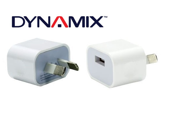 DYNAMIX 5V 2.4A Small Form Single Port USB Wall Charger SPAUSB-5V2.4A