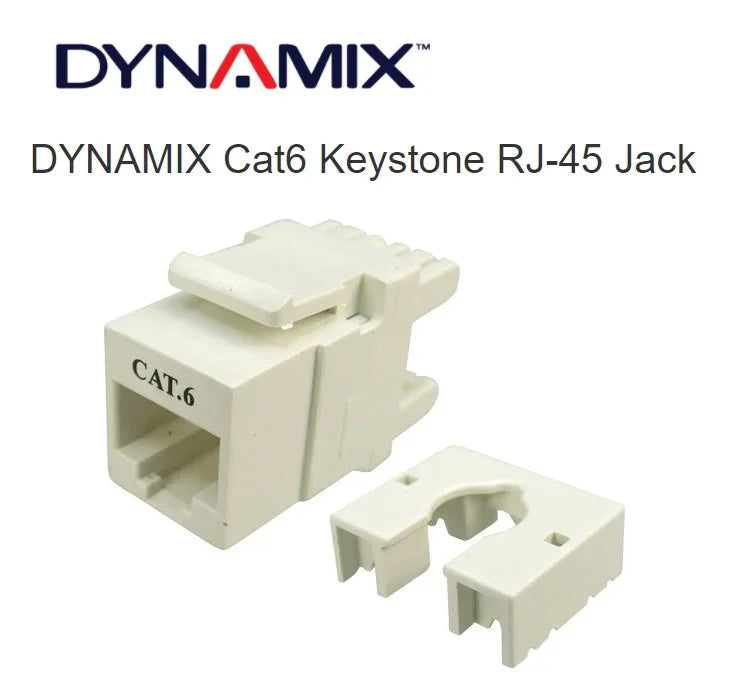 DYNAMIX Dual Port Face Plate for 110 / Keystone Jacks / RJ45 / RJ-45 + 2 x Jack FP-110-DUAL + (2X) FP-C6-007 - LX2001 - Homewares, Outdoor, Phone Accessories, Cases, Speakers, Headphones + More -