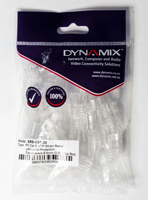 DYNAMIX Cat6 UTP Strain Relief Boot With Latch Protection (20 piece) - LX2001 - Homewares, Outdoor, Phone Accessories, Cases, Speakers, Headphones + More -