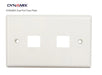 DYNAMIX Dual Port Face Plate for 110 / Keystone Jacks / RJ45 / RJ-45 + 2 x Jack FP-110-DUAL + (2X) FP-C6-007 - LX2001 - Homewares, Outdoor, Phone Accessories, Cases, Speakers, Headphones + More -