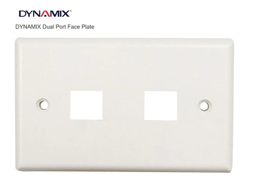 DYNAMIX Dual Port Face Plate for 110 / Keystone Jacks / RJ45 / RJ-45 + 2 x Jack FP-110-DUAL + (2X) FP-C6-007 - LX2001 - Homewares, Outdoor, Phone Accessories, Cases, Speakers, Headphones + More -