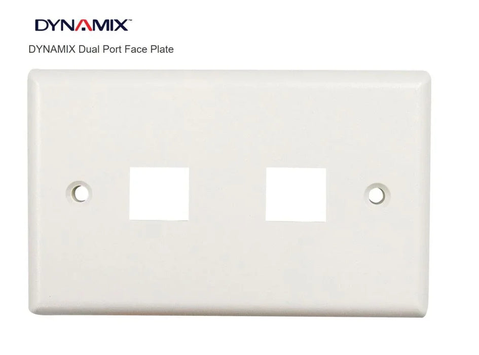 DYNAMIX Dual Port Face Plate for 110 / Keystone Jacks / RJ45 / RJ-45 + 2 x Jack FP-110-DUAL + (2X) FP-C6-007 - LX2001 - Homewares, Outdoor, Phone Accessories, Cases, Speakers, Headphones + More -