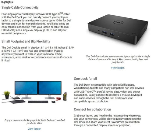 Dell USB-C WD15 Dock Docking Station 452-BCFX - LX2001 - Homewares, Outdoor, Phone Accessories, Cases, Speakers, Headphones + More -