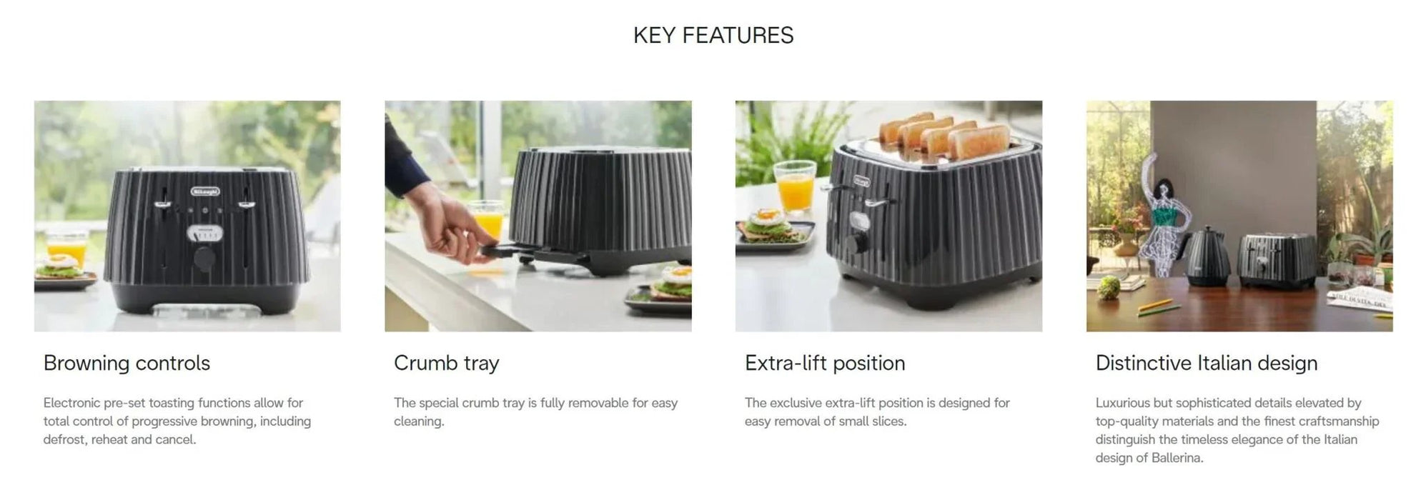 Delonghi Ballerina 4-Slice Toaster Furnace - Black - LX2001 - Homewares, Outdoor, Phone Accessories, Cases, Speakers, Headphones + More -