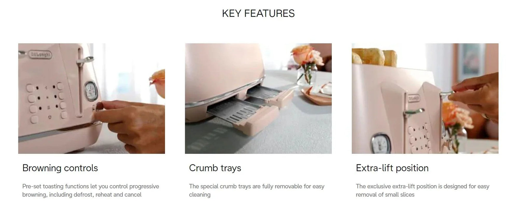 Delonghi Distinta Perla 4-Slice Toaster - Rose Pink - LX2001 - Homewares, Outdoor, Phone Accessories, Cases, Speakers, Headphones + More -