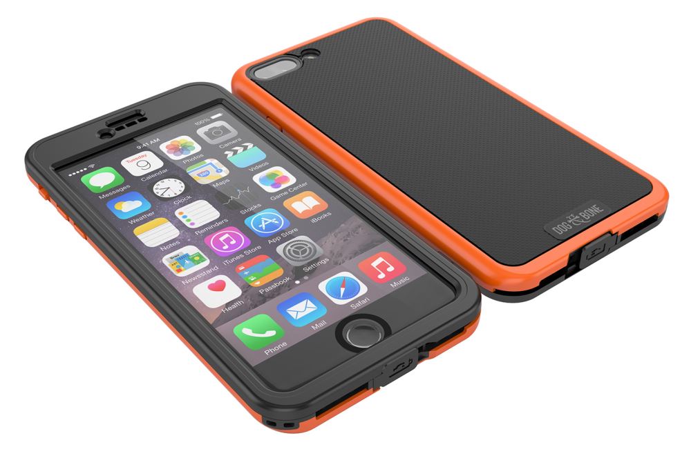 Apple iPhone 7 Plus Dog & Bone Wetsuit Impact Waterproof Rugged Case ORANGE DAB-IP7PW001