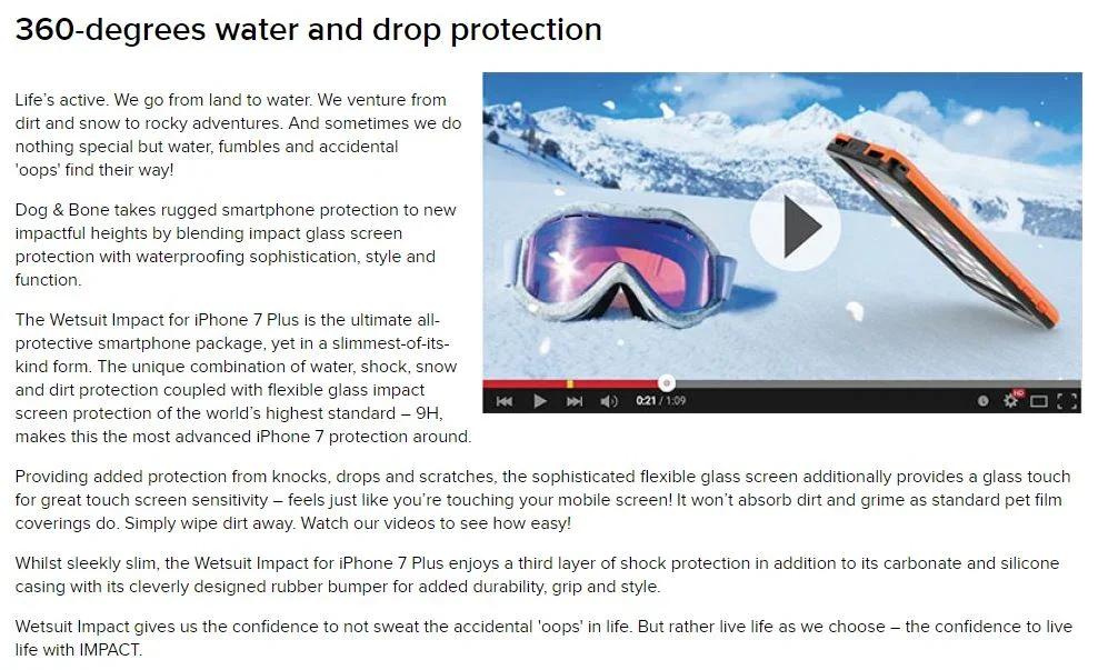 Apple iPhone 7 Plus Dog & Bone Wetsuit Impact Waterproof Rugged Case BLACK DAB-IP7PW003 - LX2001 - Homewares, Outdoor, Phone Accessories, Cases, Speakers, Headphones + More -