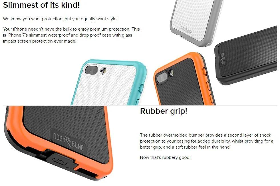 Apple iPhone 7 Plus Dog & Bone Wetsuit Impact Waterproof Rugged Case ORANGE DAB-IP7PW001 - LX2001 - Homewares, Outdoor, Phone Accessories, Cases, Speakers, Headphones + More -