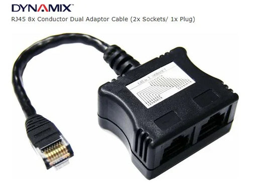 Dynamics RJ45 8 Conductor Dual Adaptor (2 x Sockets / 1 x Plug) C-RJ45LT - LX2001 - Homewares, Outdoor, Phone Accessories, Cases, Speakers, Headphones + More -