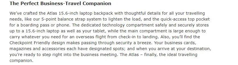 EVERKI Atlas Checkpoint Friendly Laptop Backpack - Black EKP121S15 - LX2001 - Homewares, Outdoor, Phone Accessories, Cases, Speakers, Headphones + More -