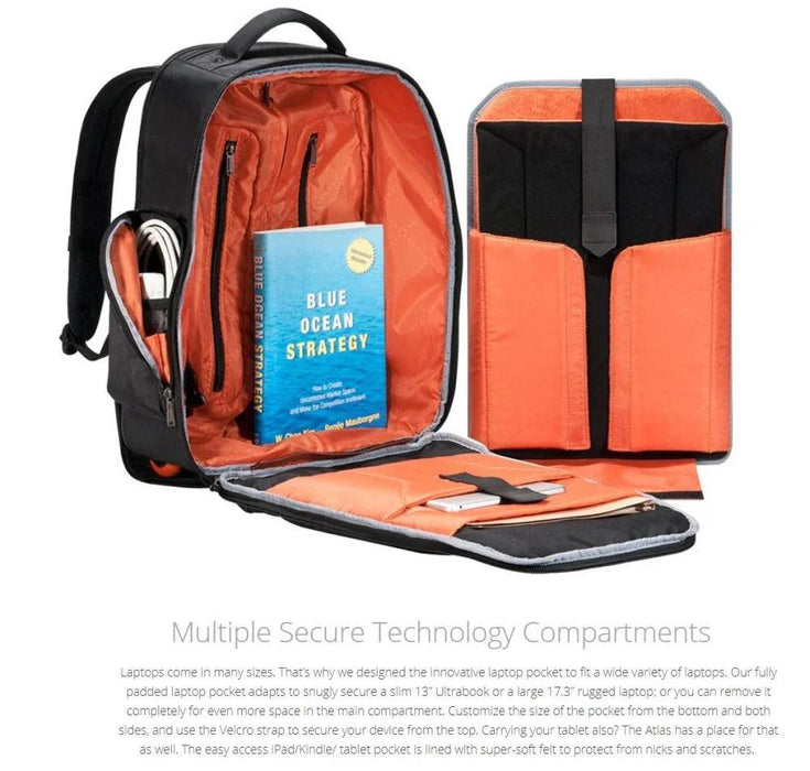 EVERKI Atlas Wheeled Roller Laptop Backpack w/ 13” to 17” Compartment Space EKP122 - LX2001 - Homewares, Outdoor, Phone Accessories, Cases, Speakers, Headphones + More -