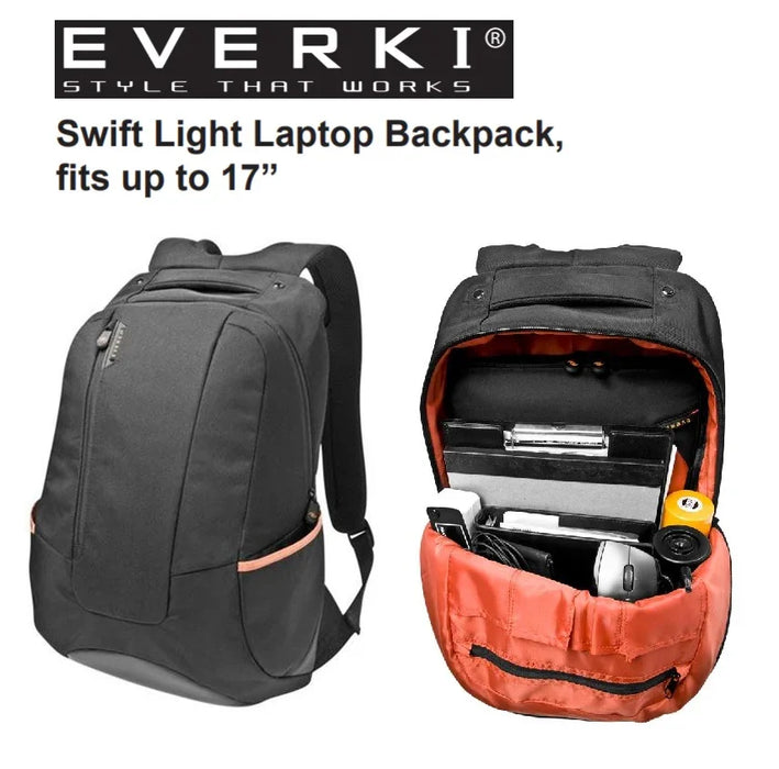 EVERKI Swift Laptop Backpack upto 17" EKP116NBK LX2001 - Homewares, Outdoor, Phone Accessories, Cases, Speakers, Headphones + More EVERKI Swift Laptop Backpack upto 17" EKP116NBK LX2001 - Homewares, Outdoor, Phone Accessories, Cases, Speakers, Headphones + More