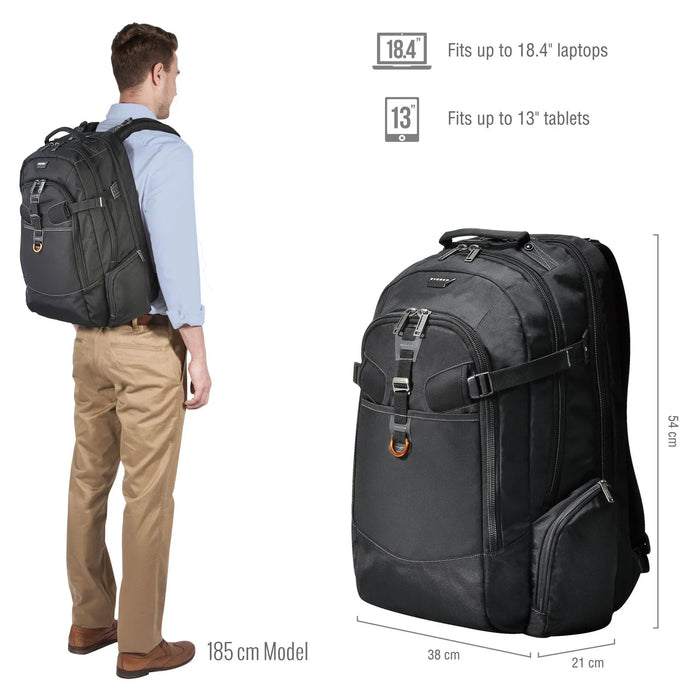 EVERKI Titan 18.4" Business Travel Friendly Laptop Backpack - Black EKP120 - LX2001 - Homewares, Outdoor, Phone Accessories, Cases, Speakers, Headphones + More -