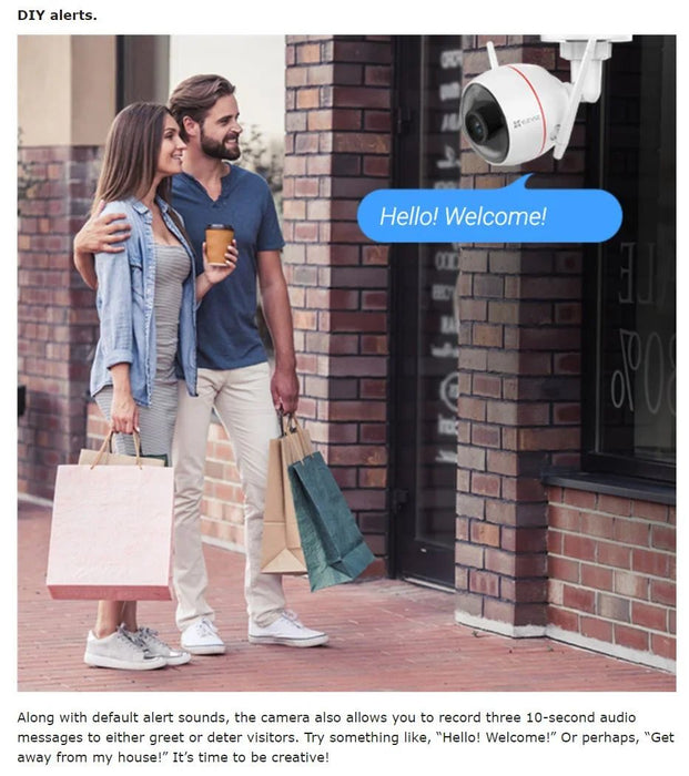 EZVIZ C3W PRO 2MP Outdoor WiFi Smart Home Camera with Colour Night Vision. 2.8mm - LX2001 - Homewares, Outdoor, Phone Accessories, Cases, Speakers, Headphones + More -