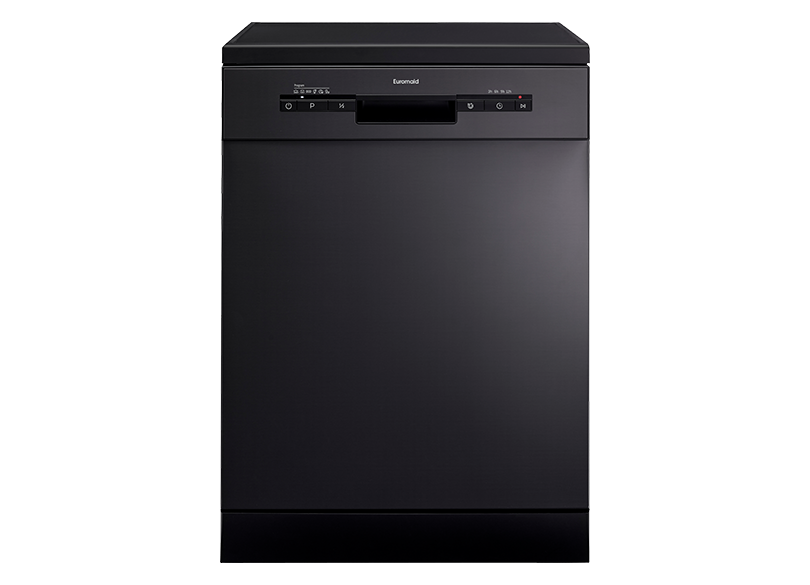 Euromaid 60cm Freestanding Dishwasher With 14 Place Settings - Black E14DWB