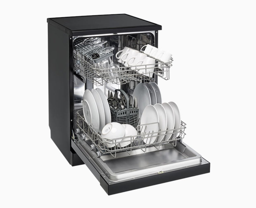 Euromaid 60cm Freestanding Dishwasher With 14 Place Settings - Black E14DWB