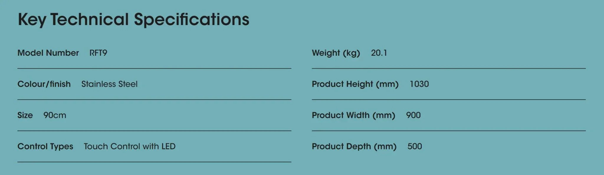 Euromaid 90cm Deluxe Flat Canopy Rangehood, Stainless Steel RFT9 - LX2001 - Homewares, Outdoor, Phone Accessories, Cases, Speakers, Headphones + More -