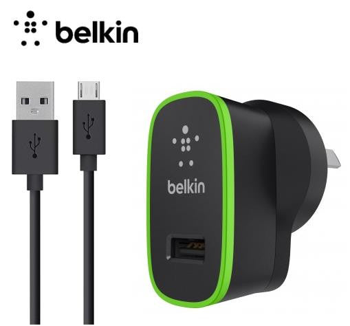 F8M667AU04-BLK Belkin (Chargers) Wall Charger 2.1amp wMicro USB Cable- Blk 1