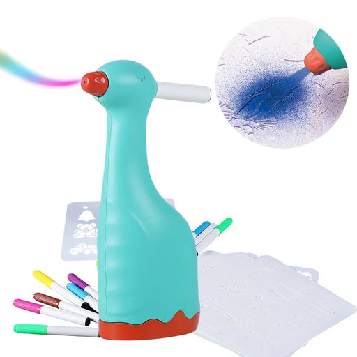 Formula Airbrush Kit Dino For Kids Watercolour Pens And Stencils Aa Battery - LX2001 - Homewares, Outdoor, Phone Accessories, Cases, Speakers, Headphones + More -