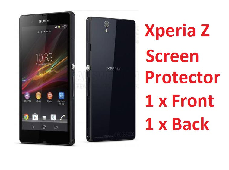 Sony Xperia Z Cases Leather Gel Rubber Dual USB Car Charger Screen Protectors x 3
