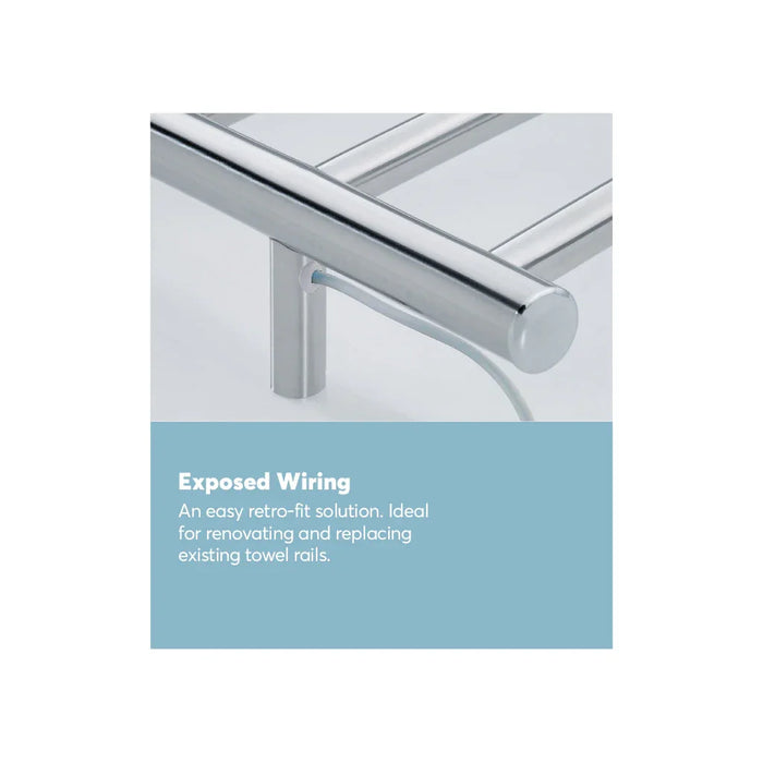 Goldair Heated Towel Rail 5 Bar Stainless Steel — LX2001 Homewares