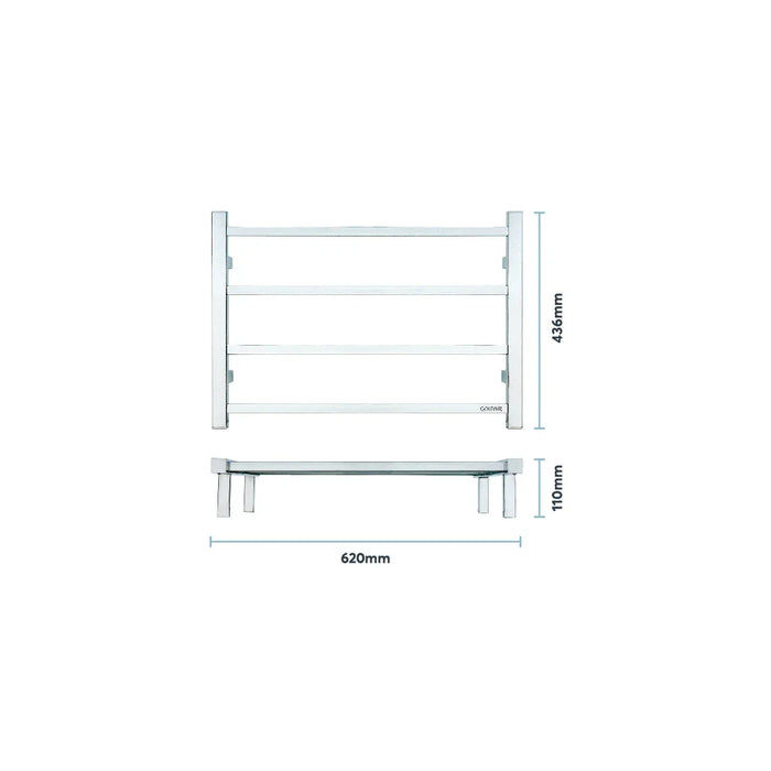 Goldair Straight Square Towel Rail Warmer 4 Bar Ladder - LX2001 - Homewares, Outdoor, Phone Accessories, Cases, Speakers, Headphones + More -