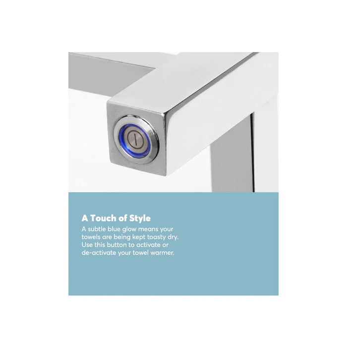 Goldair Heated Towel Rail 8 Bar Stainless Steel — LX2001 Homewares