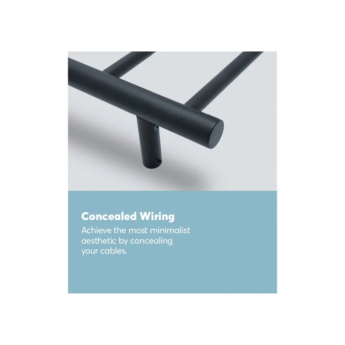 Goldair Straight Round Towel Rail Warmer 5 Bar Black - LX2001 - Homewares, Outdoor, Phone Accessories, Cases, Speakers, Headphones + More -