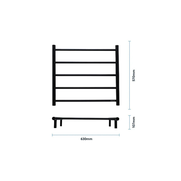 Goldair Straight Round Towel Rail Warmer 5 Bar Black - LX2001 - Homewares, Outdoor, Phone Accessories, Cases, Speakers, Headphones + More -