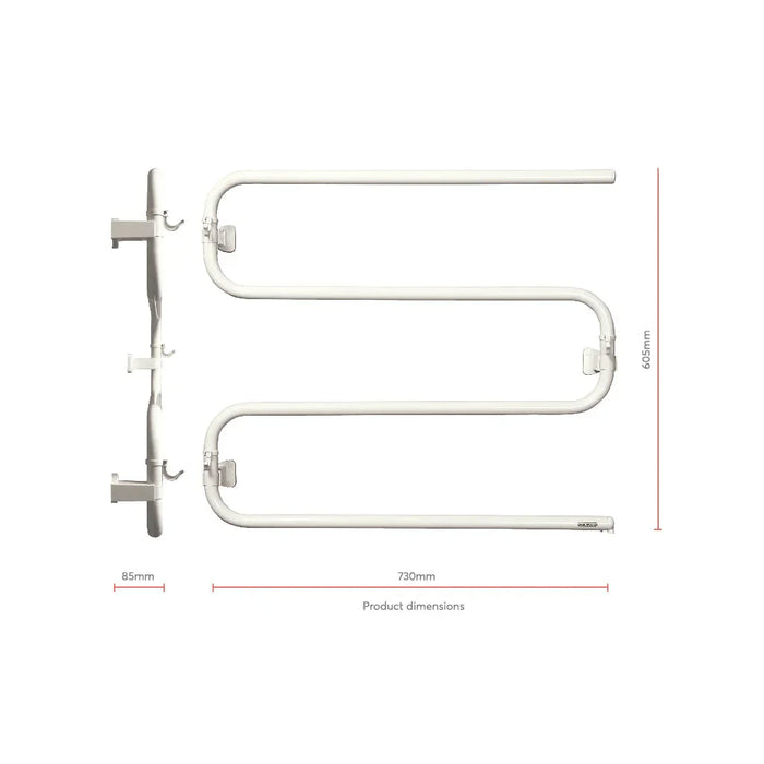 Goldair Select Heated Towel Rail 4 Bar White - LX2001 - Homewares, Outdoor, Phone Accessories, Cases, Speakers, Headphones + More -