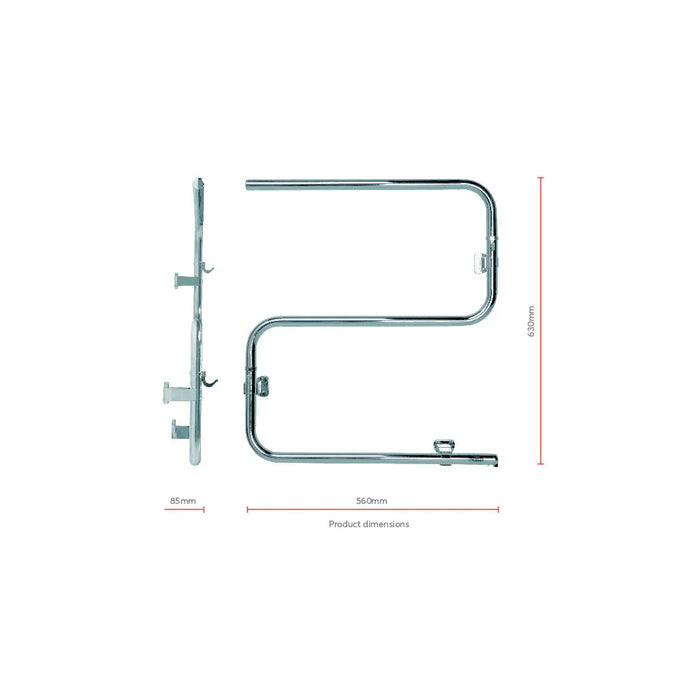 Goldair Select Heated Towel Rail 3 Bar Polished Stainless Steel - LX2001 - Homewares, Outdoor, Phone Accessories, Cases, Speakers, Headphones + More -
