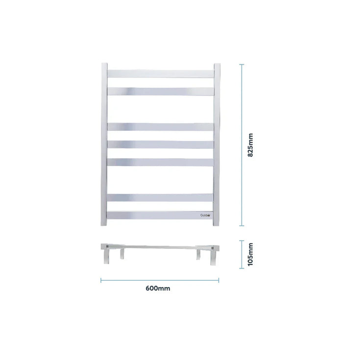 Goldair Towel rail 7 BAR FLAT TOWEL Rail Stainless Steel — LX2001
