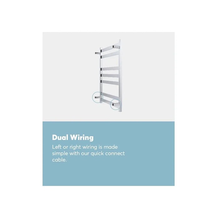 Goldair Towel rail 7 BAR FLAT TOWEL Rail Stainless Steel — LX2001