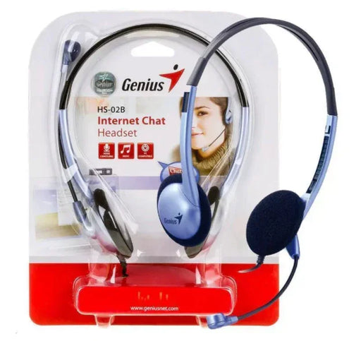 Genius Lightweight Headset w/ Microphone HS-02B - LX2001 - Homewares, Outdoor, Phone Accessories, Cases, Speakers, Headphones + More -