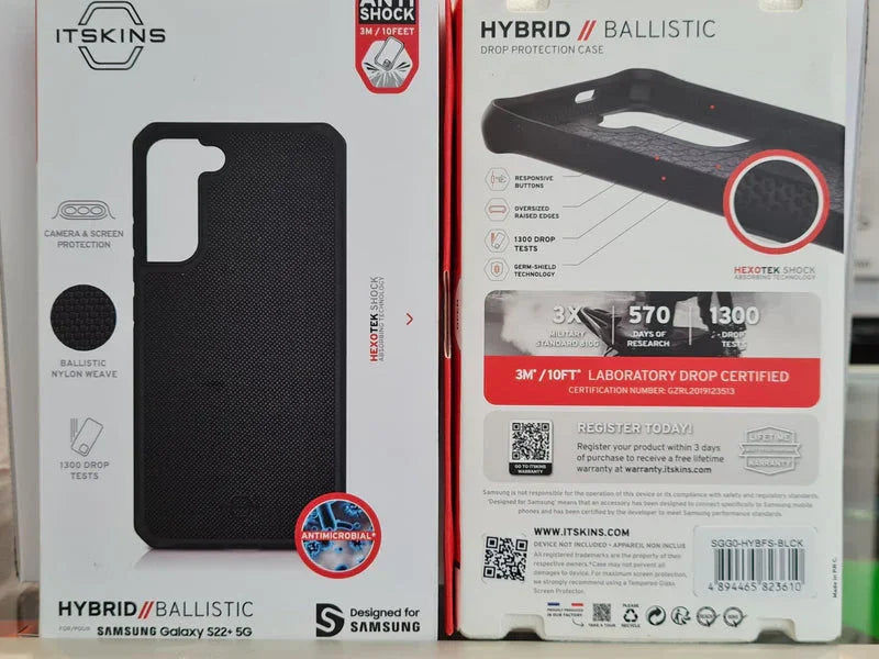 ITSKINS Samsung S22+ S22 Plus Case Mag Ballistic Black - LX2001 - Homewares, Outdoor, Phone Accessories, Cases, Speakers, Headphones + More -