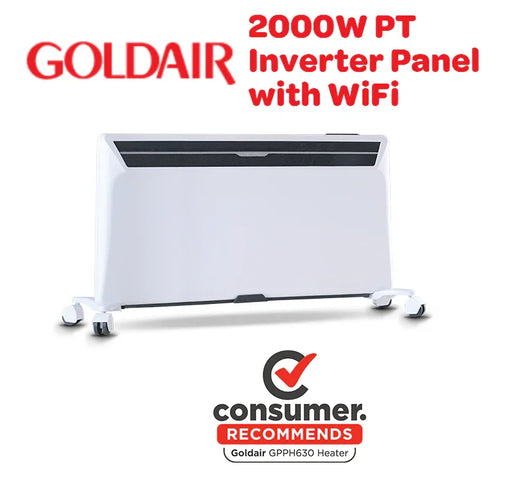 Goldair Pt Platinum 2000W Inverter Panel Heater with WiFi GPPH630 9420014237178 - LX2001 - Homewares, Outdoor, Phone Accessories, Cases, Speakers, Headphones + More -