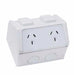 Goldair Weatherproof Double Power Point - White GPHW2 - LX2001 - Homewares, Outdoor, Phone Accessories, Cases, Speakers, Headphones + More -