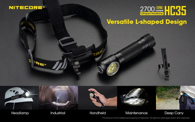 Nitecore L-SHAPED Headlamp Head Lamp - LX2001 - Homewares, Outdoor, Phone Accessories, Cases, Speakers, Headphones + More -